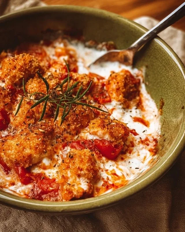 Cottage Cheese Chicken Parmesan Bowl