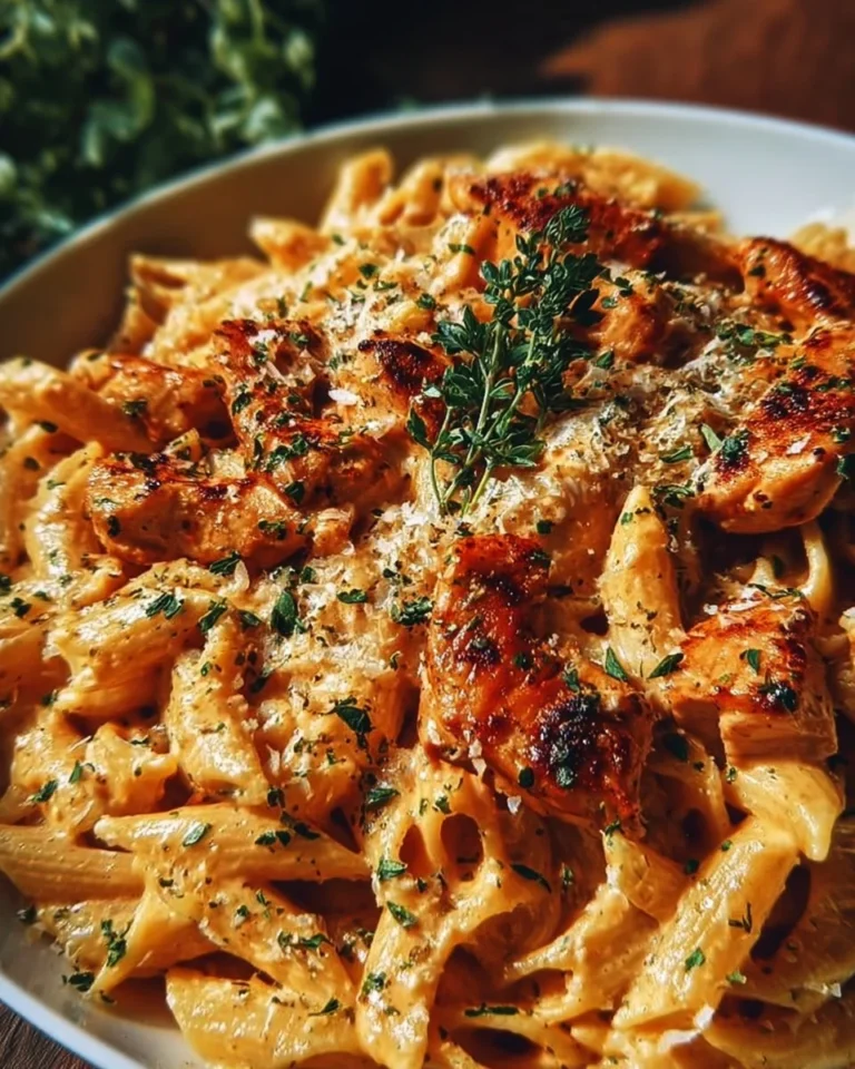 Delicious Cowboy Butter Chicken Pasta recipe featuring creamy sauce and spices.