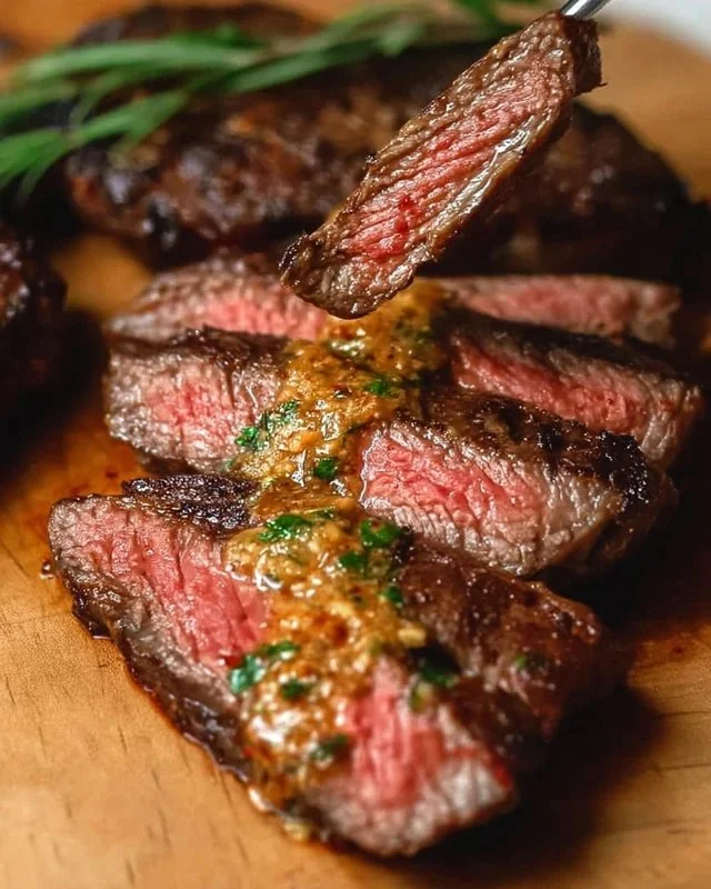 Succulent Cowboy Butter Steak grilled to perfection with rich flavors.