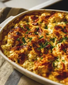 Delicious Crazy Good Casserole dish served on a table.