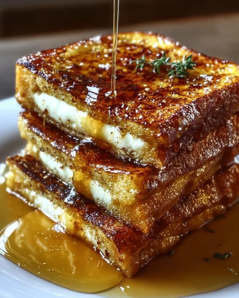 Delicious Crème Brûlée French Toast topped with caramelized sugar and berries