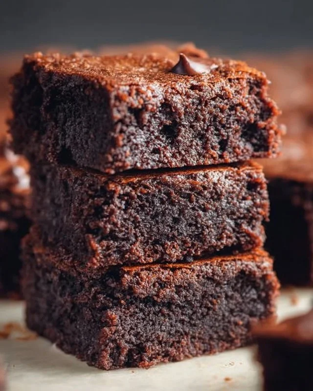 Healthy homemade almond flour brownies with a rich chocolate flavor