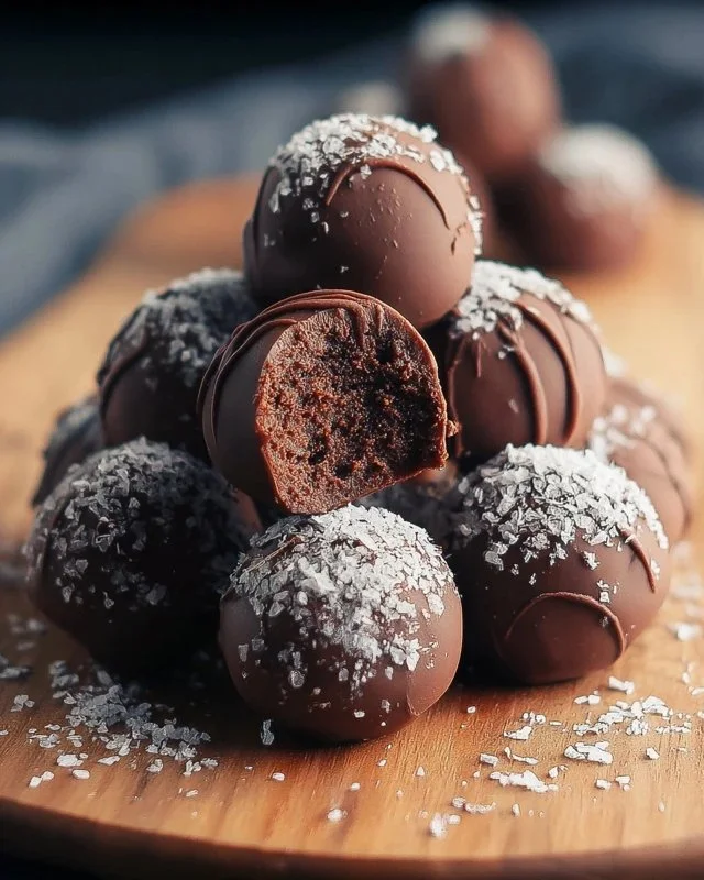 Delicious easy brownie truffles coated in chocolate and sprinkles