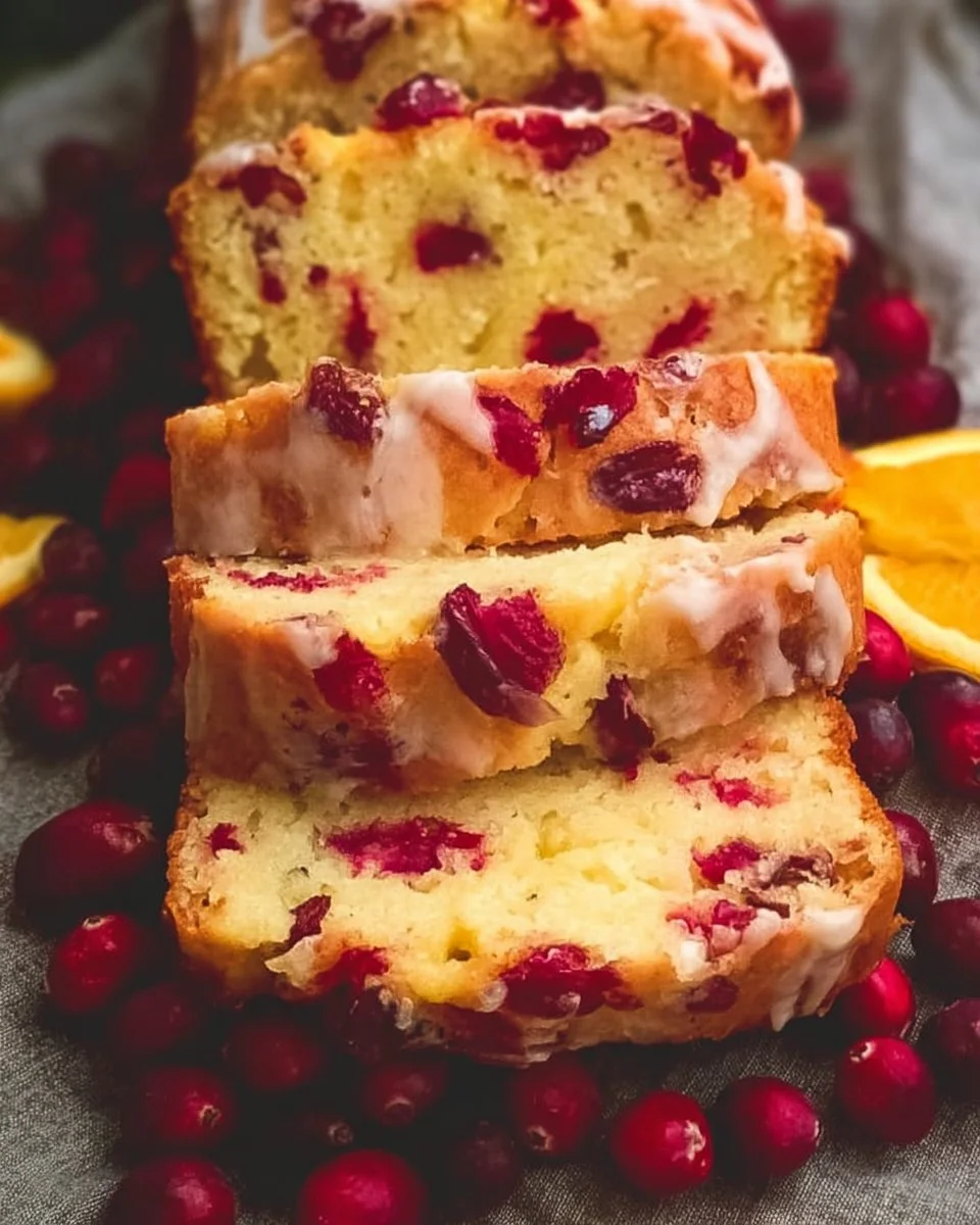 Delicious homemade cranberry orange bread with fresh cranberries and oranges