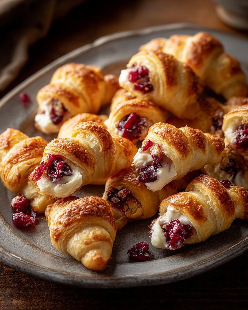 Cranberry Cream Cheese Crescent Bites