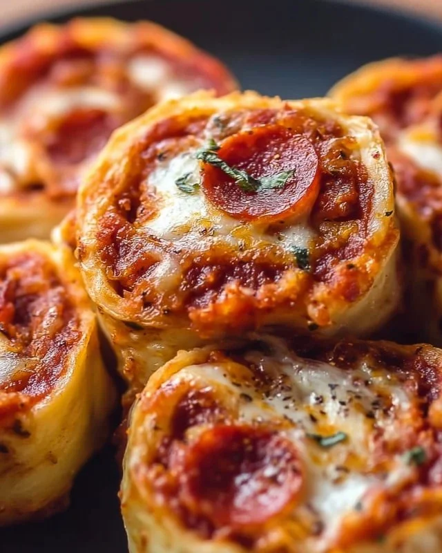 High protein pepperoni pizza rolls, delicious snack for a protein boost