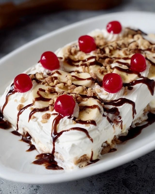No Bake Banana Split Dessert Recipe