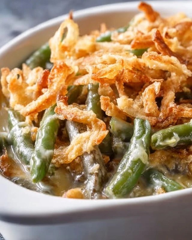 Green Bean Casserole with Fresh Green Beans