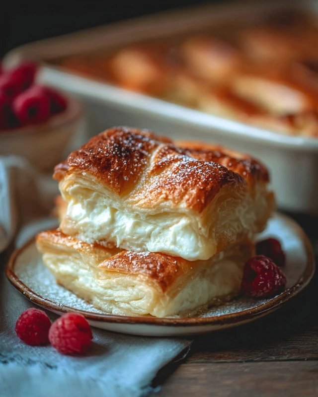 Creamy Cheesecake Crescent Rolls Casserole