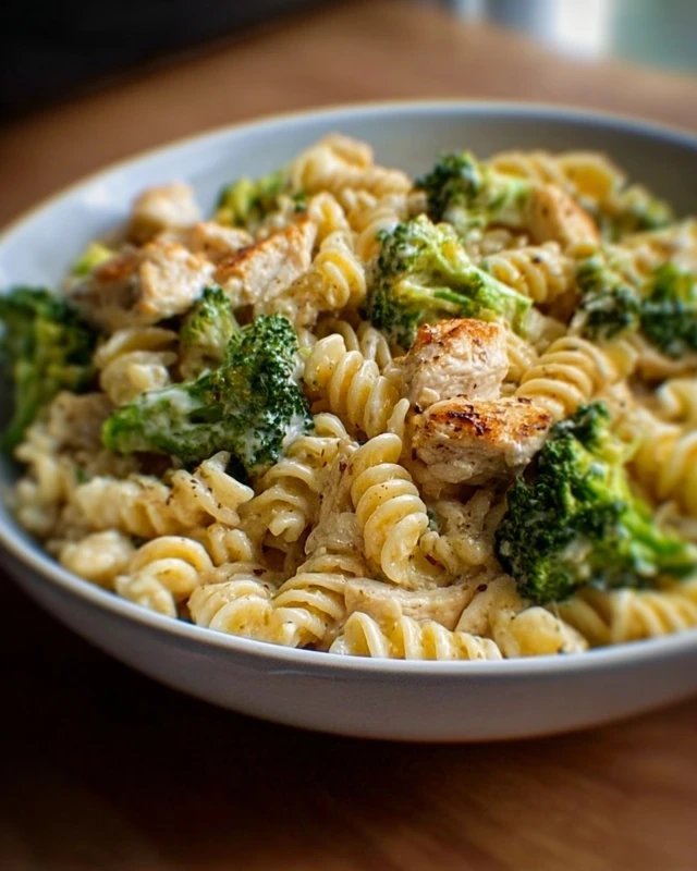 Creamy Rotisserie Chicken Broccoli Pasta
