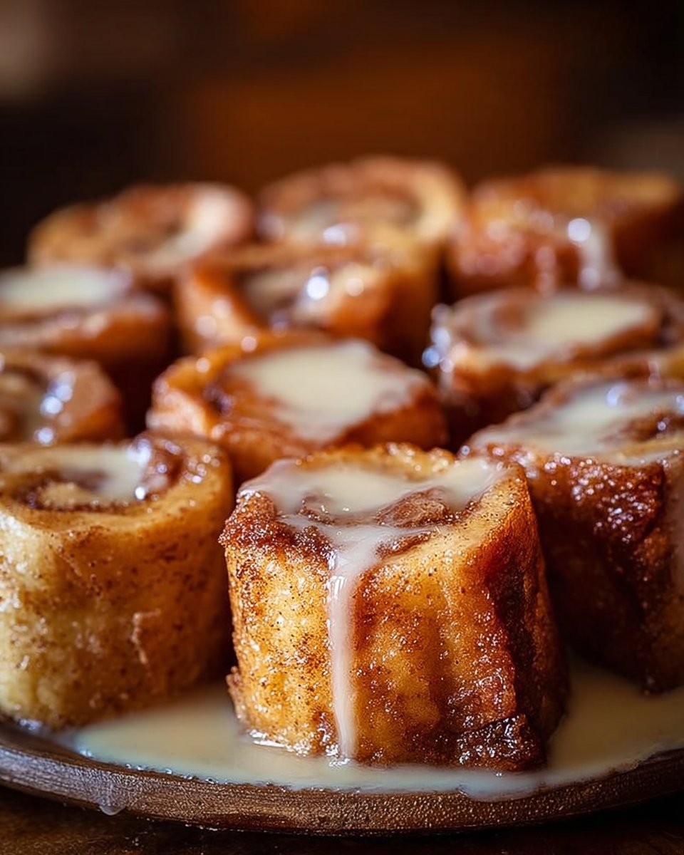 Cinnamon Roll French Toast Bites