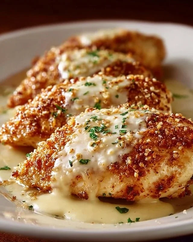 Delicious Longhorn Steakhouse Parmesan Chicken served with sides