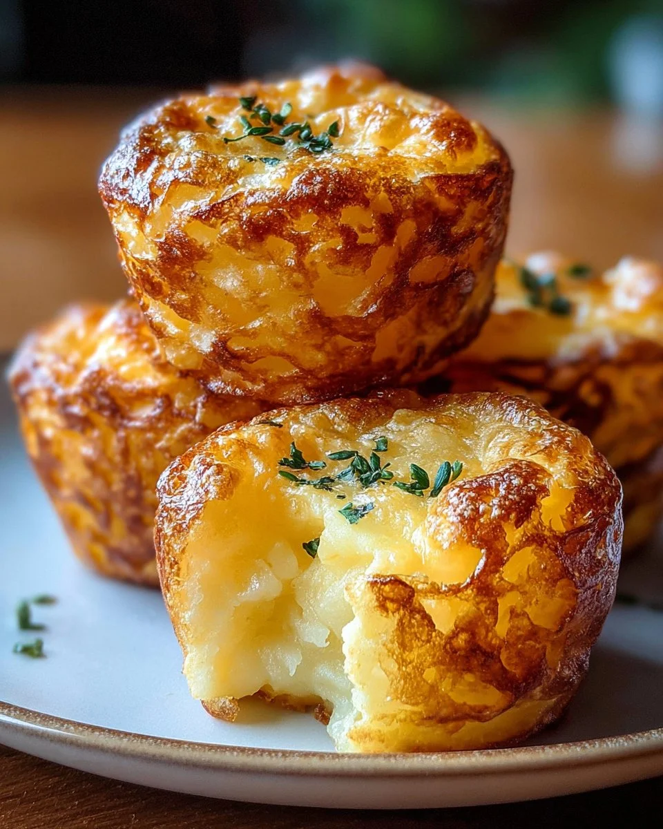 Delicious homemade mashed potato cheese puffs served on a platter.