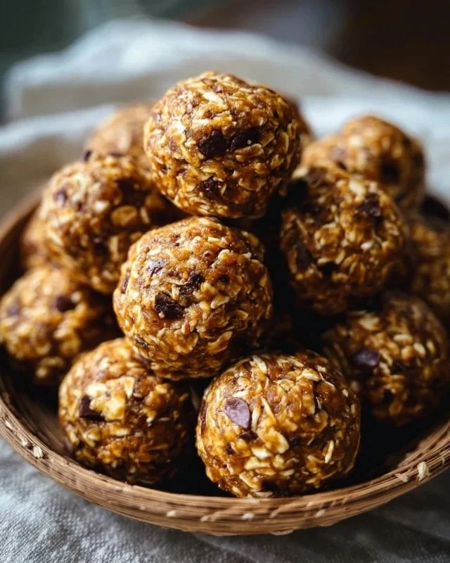 No-bake peanut butter energy bites made with oats and honey