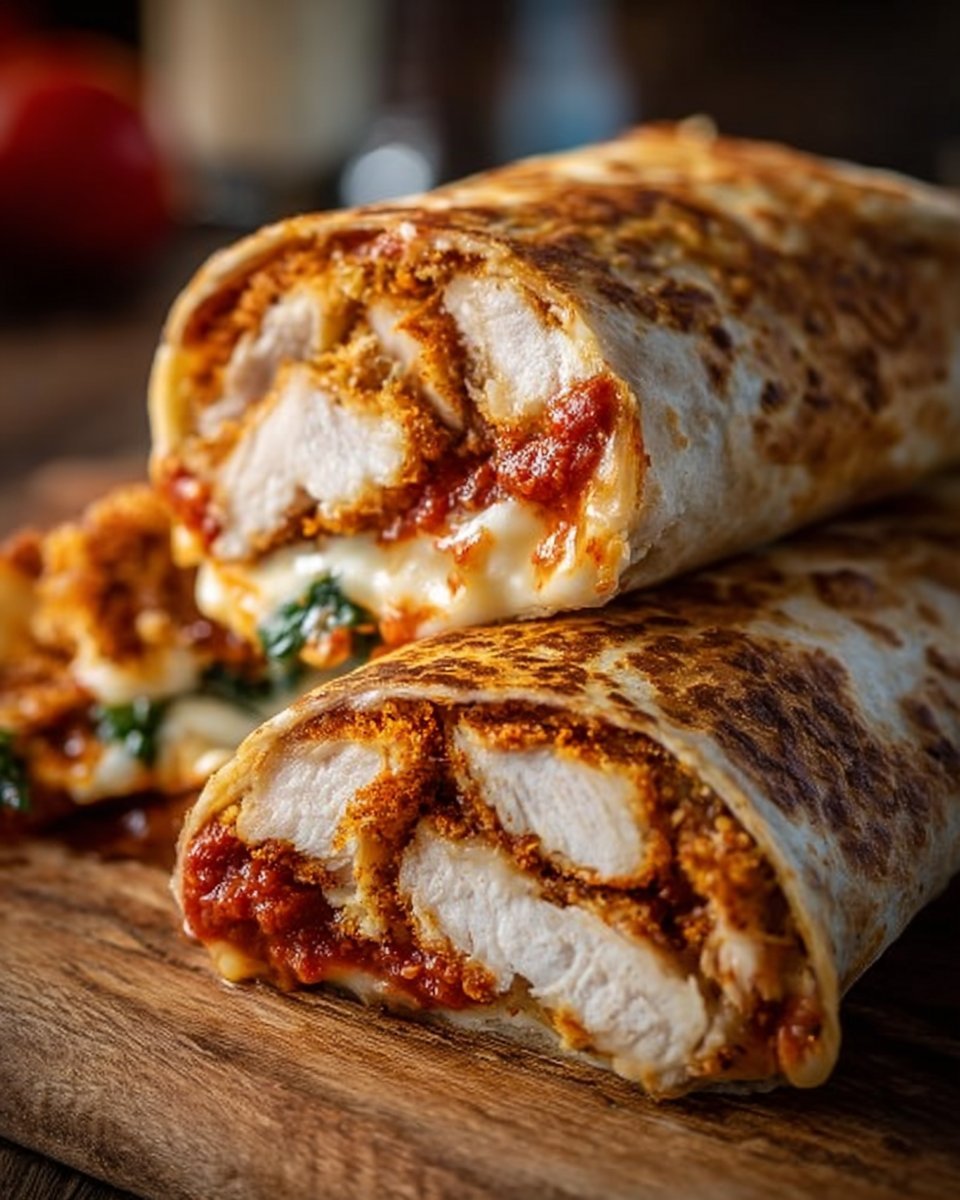 Crunchy Crispy Air Fryer Chicken & Mozzarella Wraps