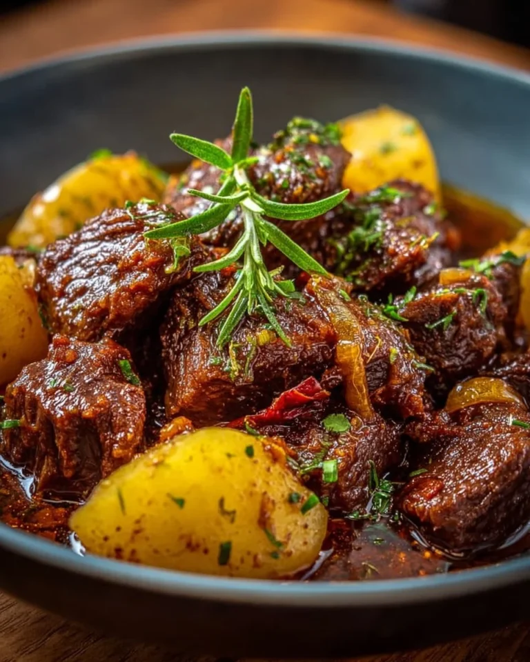 Slow cooker garlic butter beef served with vegetables