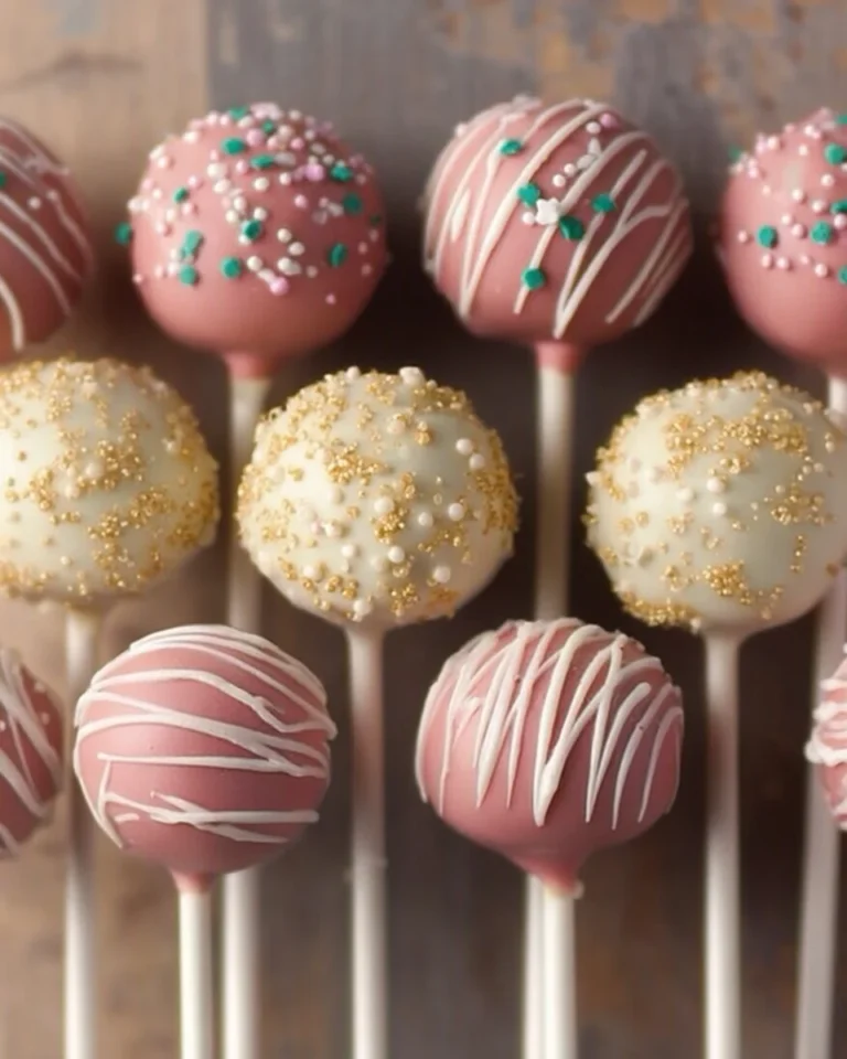 Delicious homemade birthday cake pops inspired by Starbucks recipe.