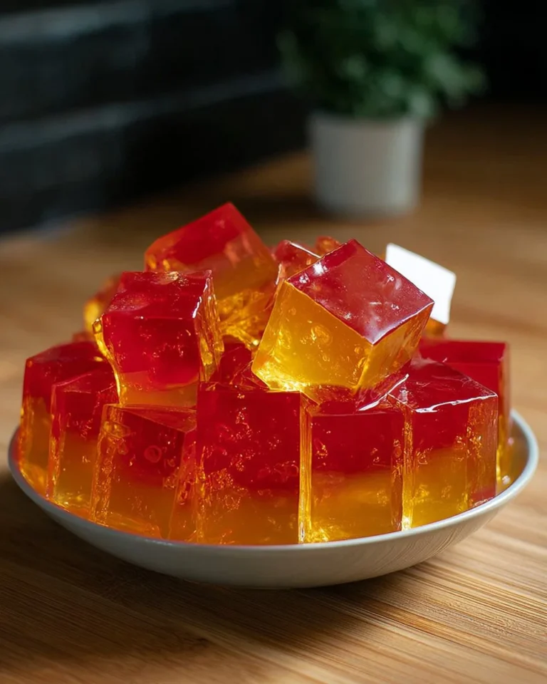 Person holding a bowl of colorful gelatin dessert showcasing the viral gelatin trick.