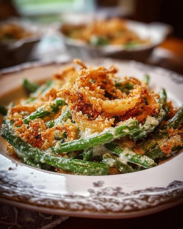 Garlic Parmesan Green Bean Casserole