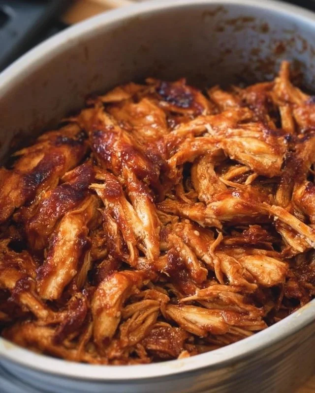 Delicious BBQ Pulled Chicken made in an Instant Pot in 30 minutes.