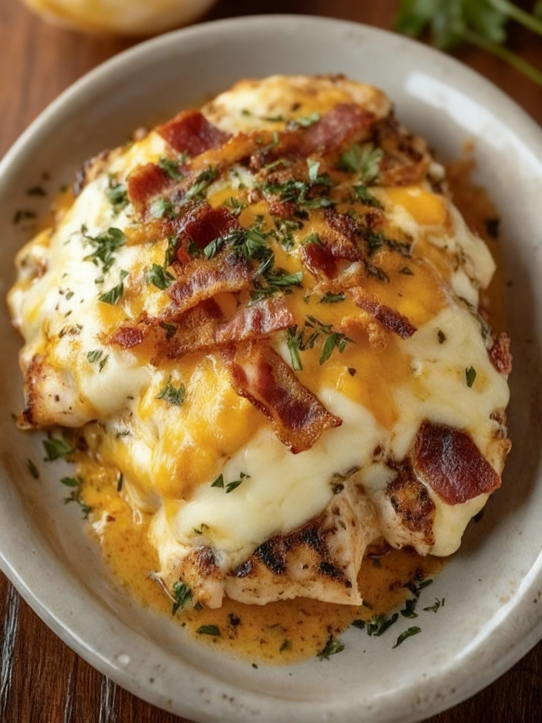 Delicious Alice Springs Chicken served with honey mustard and bacon