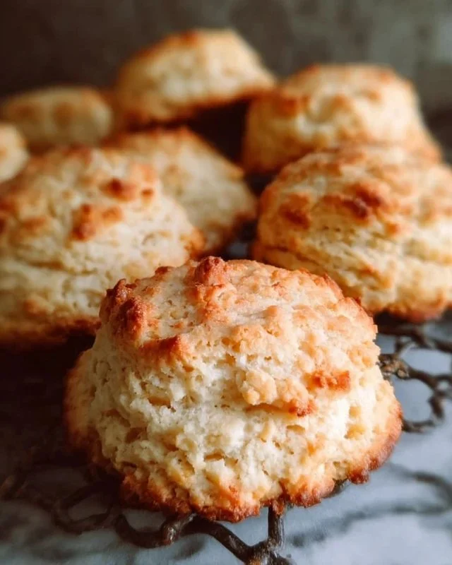 Delicious almond flour biscuits served on a plate with butter and herbs.