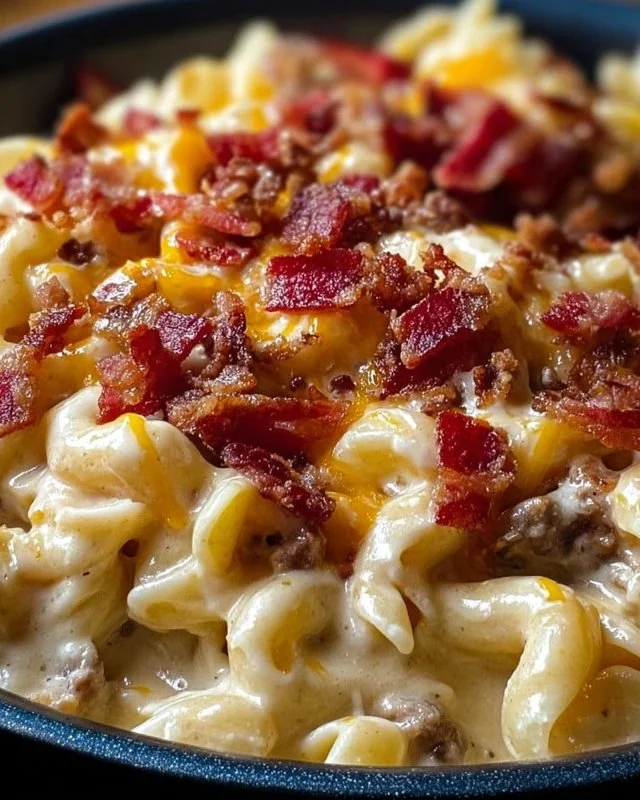 Bacon Cheeseburger Alfredo