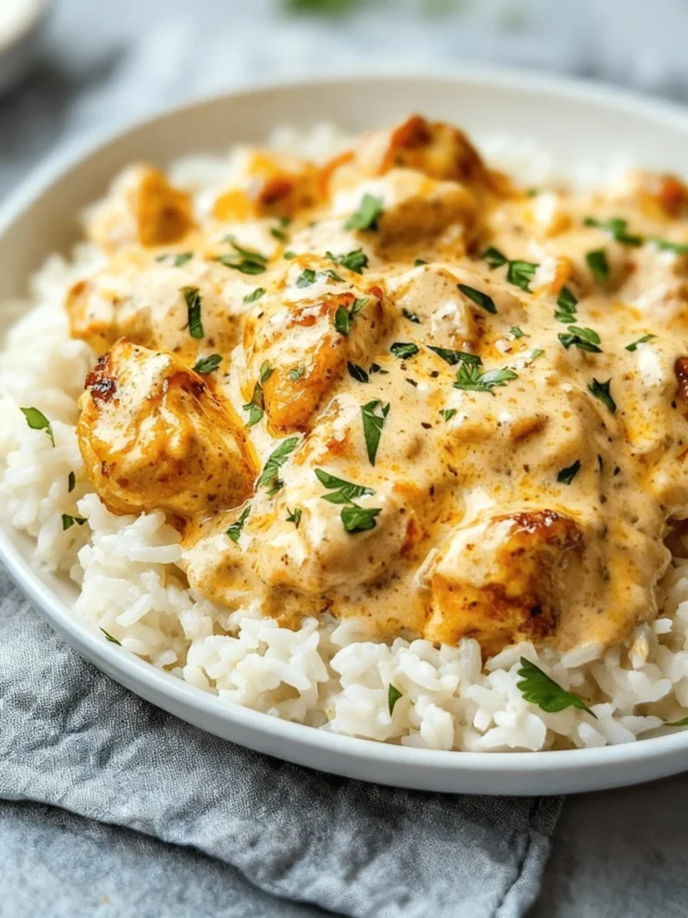 Plate of best smothered chicken and rice with gravy