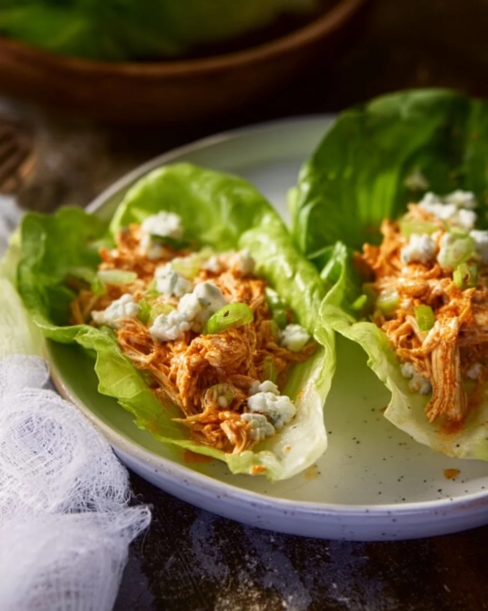 Buffalo Chicken Lettuce Wraps