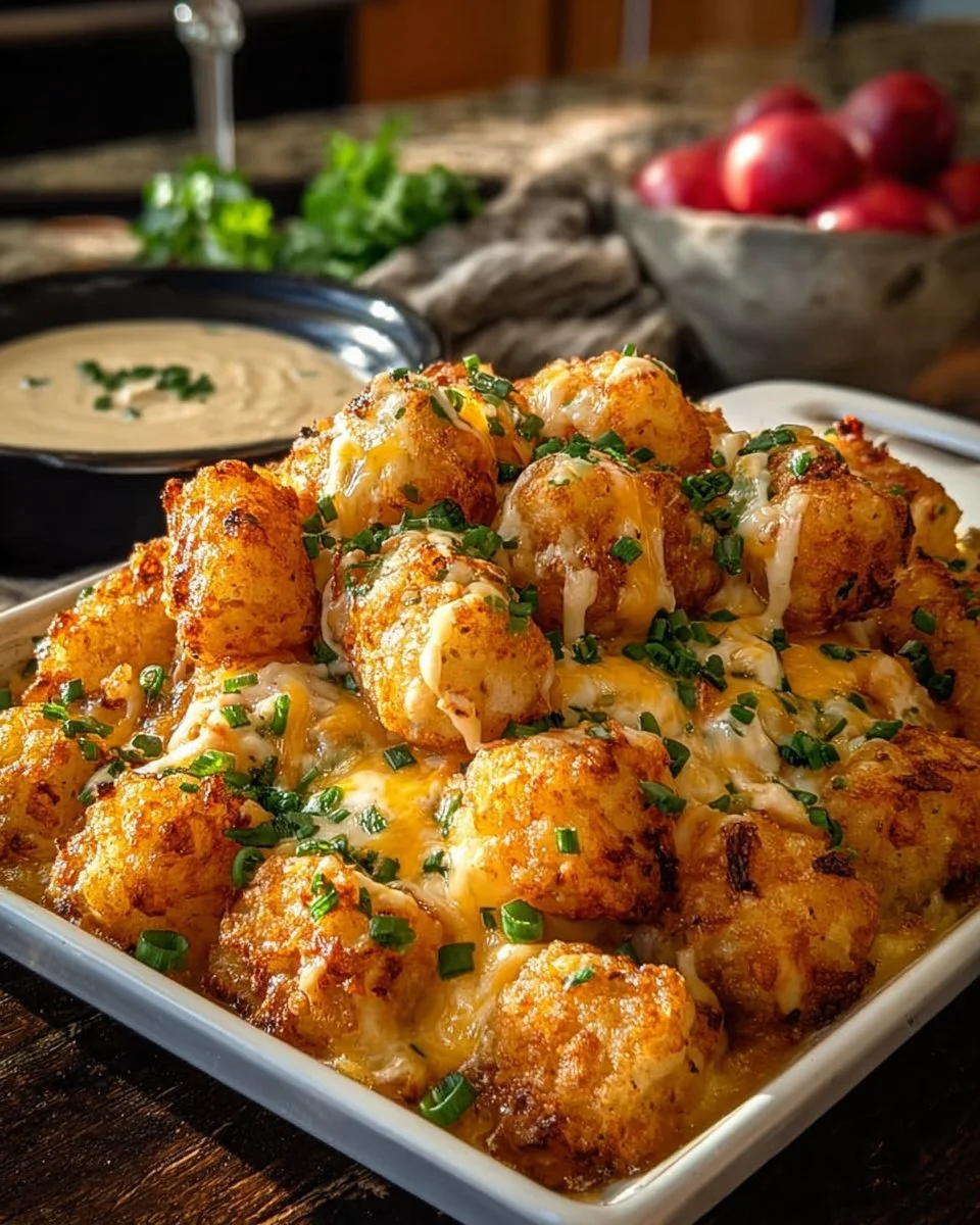 Cheddar Ranch Chicken Tater Tot Bake is a must-try!