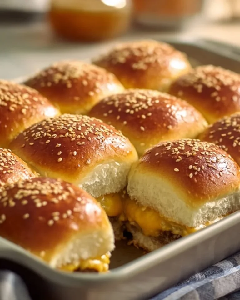 Delicious cheeseburger sliders served on a platter with toppings