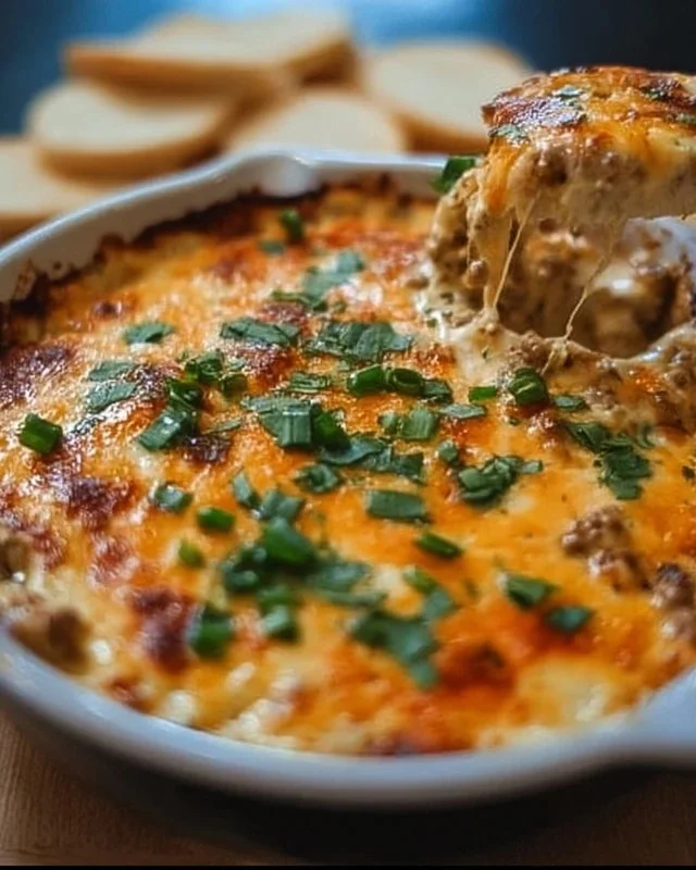 Delicious Cheesy Bean Dip served in a bowl with tortilla chips