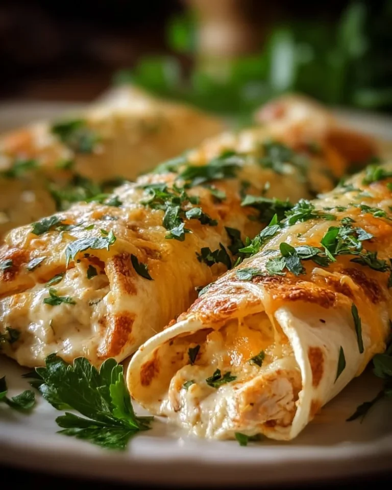 Delicious cheesy chicken garlic wraps on a plate
