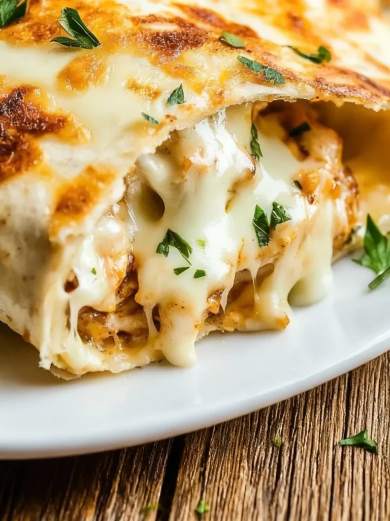 Cheesy Garlic Chicken Wraps served with fresh vegetables and dipping sauce