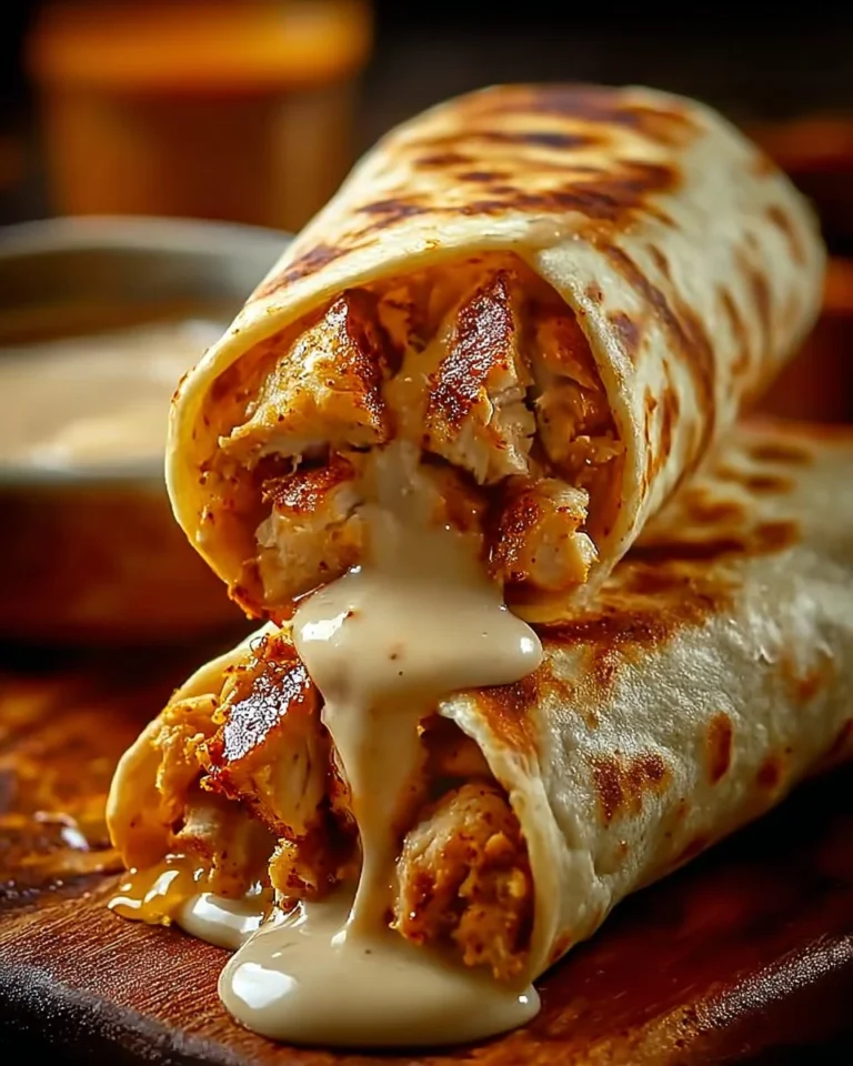 Delicious cheesy garlic chicken wraps served with fresh ingredients