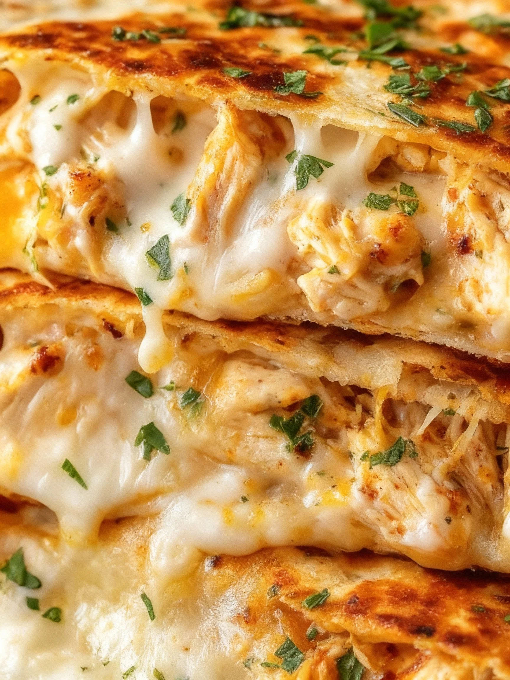 Cheesy garlic chicken wraps filled with tender chicken and melted cheese
