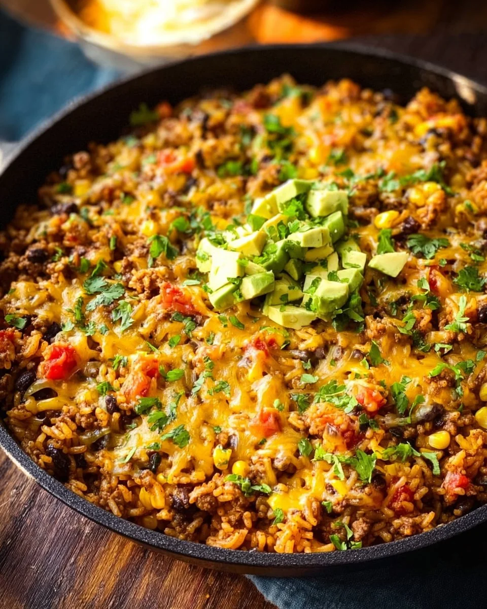 Cheesy Taco Rice Skillet