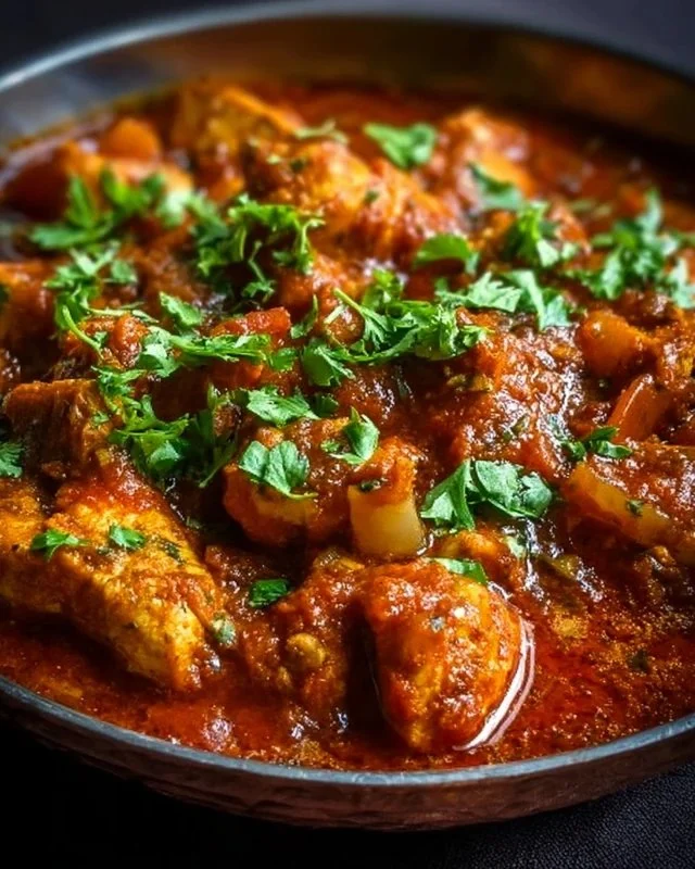 Chicken Bhuna translates to "Fried Chicken" in English.