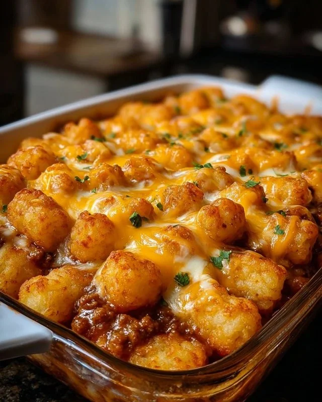Chili Cheese Tater Tot Casserole: A Family Favorite Dish!