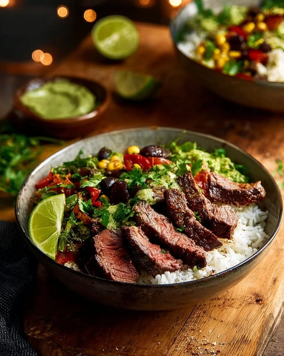 Cilantro Lime Steak Bowls