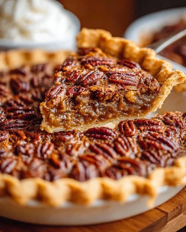 Classic Southern Pecan Pie fresh from the oven, a sweet holiday dessert