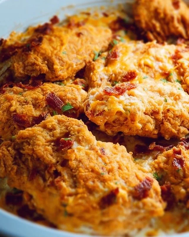 Delicious Crack Chicken served with vegetables in a bowl