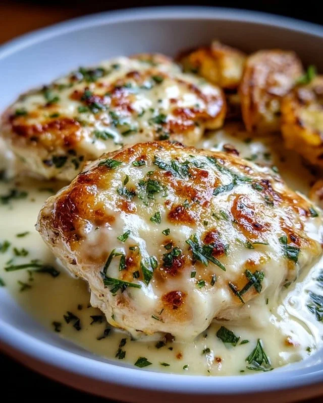 Creamy Baked Chicken with Parmesan and Garlic