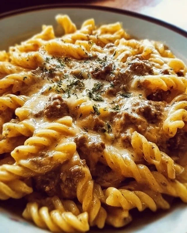 Creamy High Protein Beef Pasta