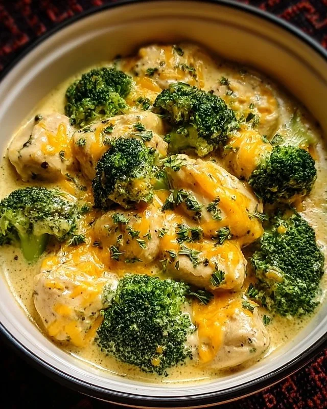 Crockpot Creamy Broccoli Cheddar Chicken