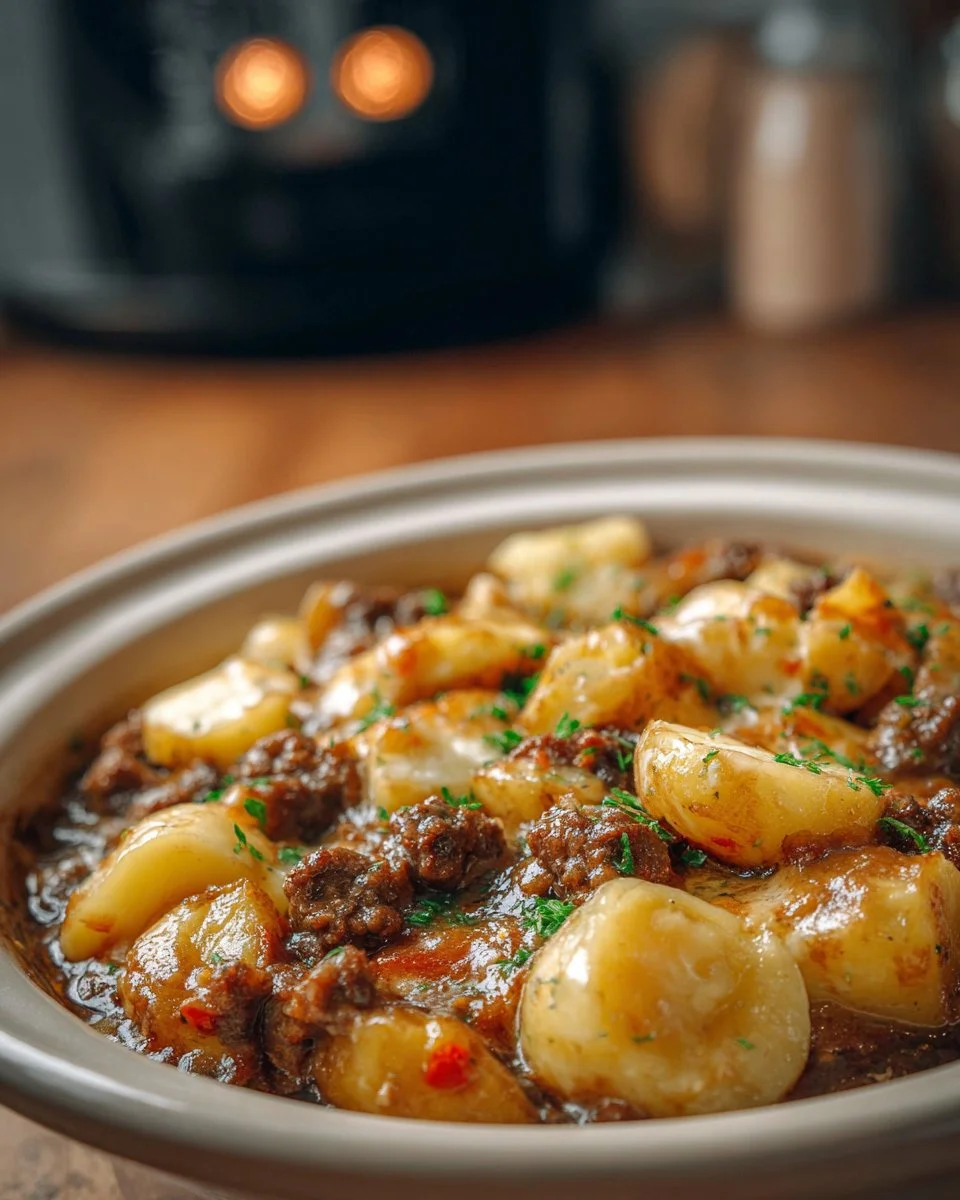 Crockpot Hamburger Potato Casserole
