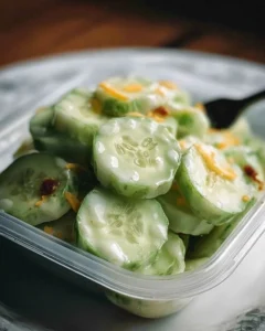 Fresh cucumber snack served in a bowl for a healthy treat