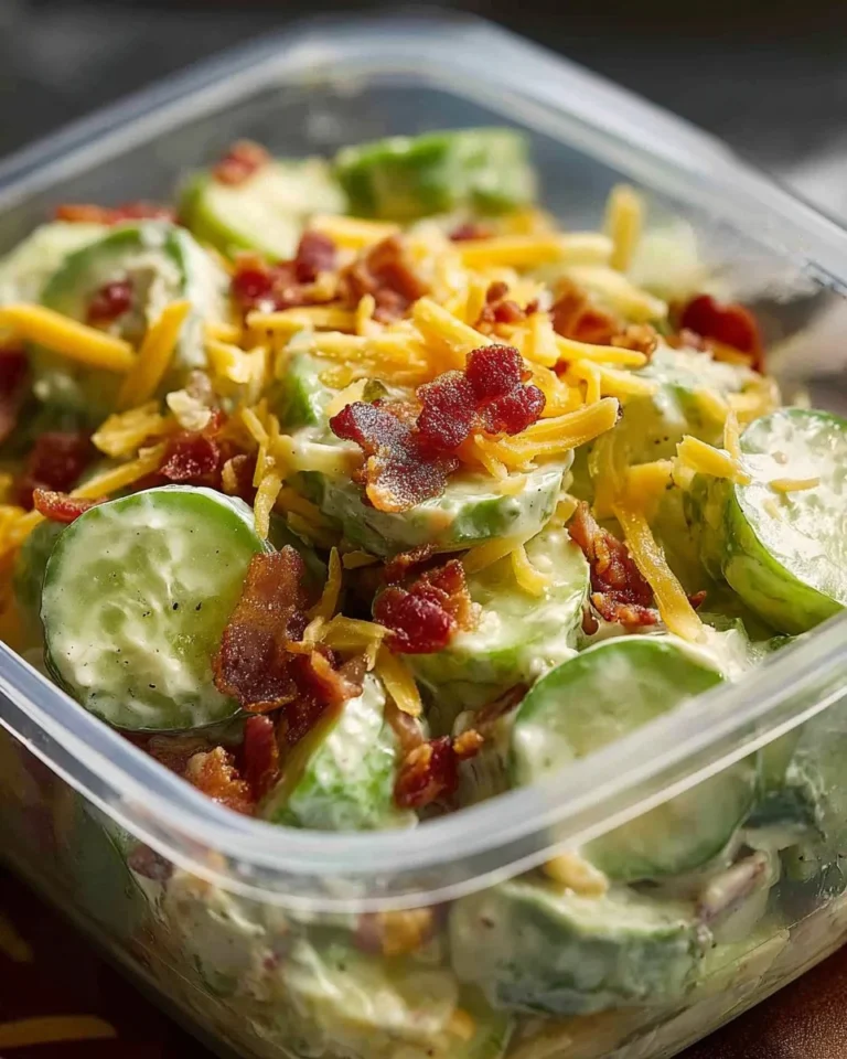 Delicious cucumber snack served on a wooden platter with herbs and spices