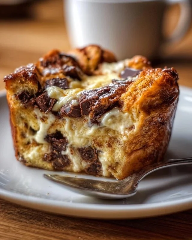 Decadent Chocolate & Cream Cheese Bread Pudding