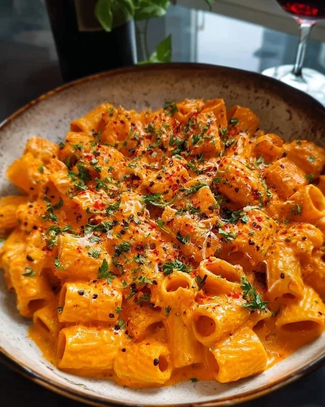 Delicious Gigi Hadid Pasta dish plated with fresh herbs